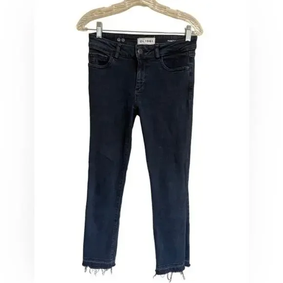 DL1961 Mara Instasculpt Straight Ankle in Rye Dark Wash Size 26 $208 MSRP - Picture 2 of 11